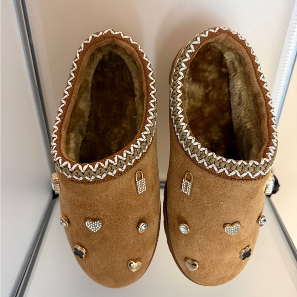 Women's Studded Charm Platform Mule Slippers Tan Size 6 NWT - Picture 5 of 6